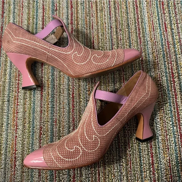 John Fluevog Poser Somani T-strap Heels - Picture 9 of 16